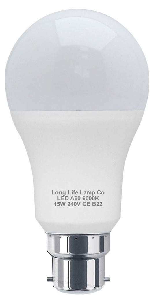 15w GLS LED Light Bulb B22 Bayonet Cool White A60 - Energy Light Bulbs - Free delivery on all orders