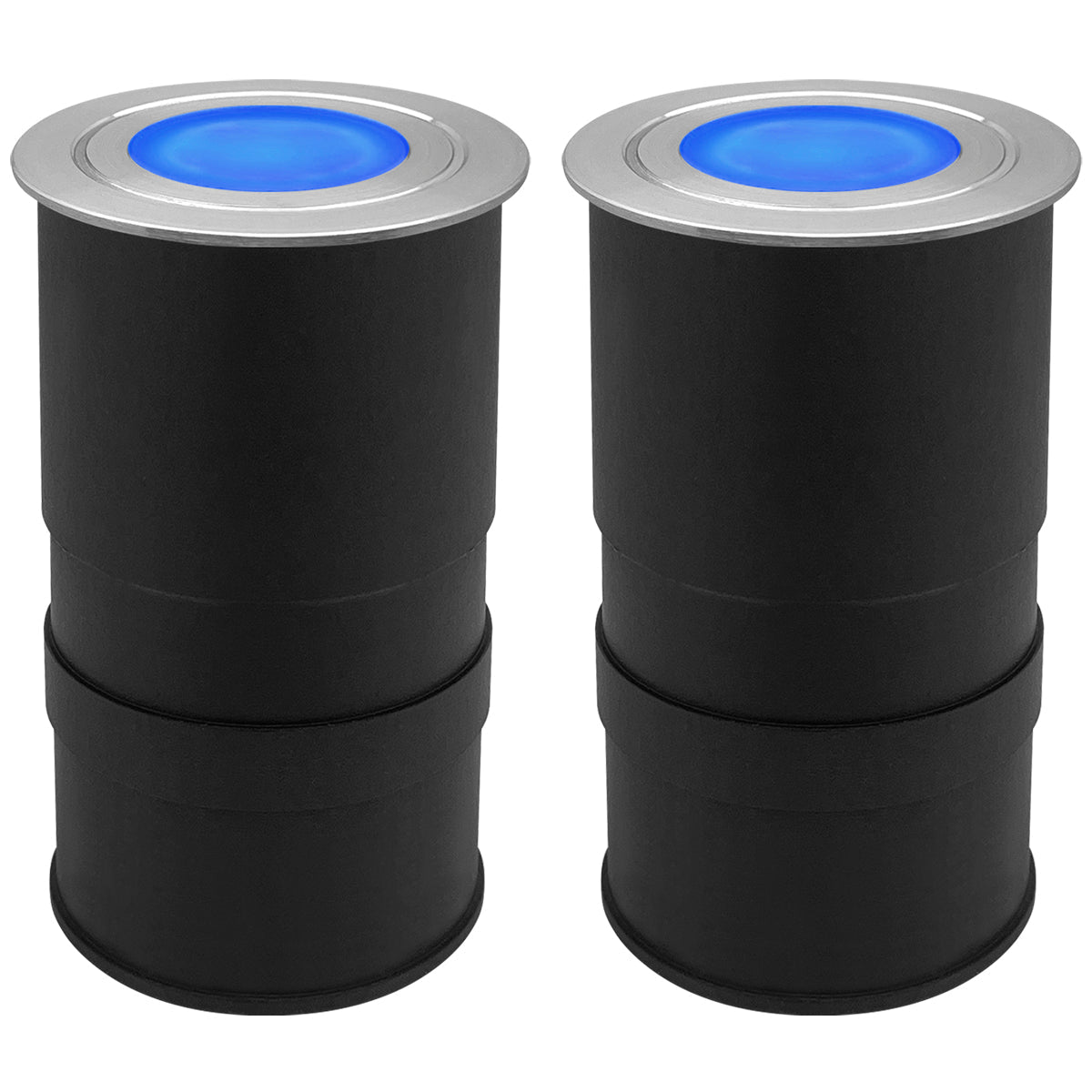 1.5W LED Ground Light Brushed Chrome IP67 Blue GL16BL - Energy Light Bulbs - Free delivery on all orders