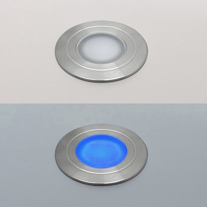 1.5W LED Ground Light Brushed Chrome IP67 Blue GL16BL - Energy Light Bulbs - Free delivery on all orders