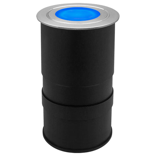 1.5W LED Ground Light Brushed Chrome IP67 Blue GL16BL - Energy Light Bulbs - Free delivery on all orders