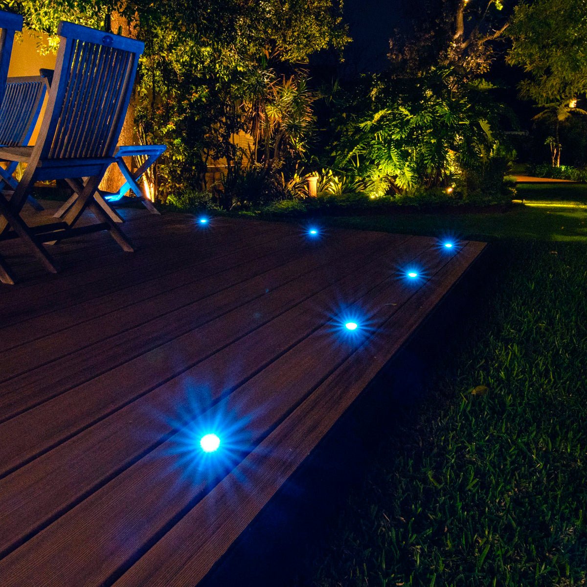 1.5W LED Ground Light Brushed Chrome IP67 Blue GL16BL - Energy Light Bulbs - Free delivery on all orders