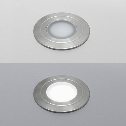 1.5W LED Ground Light Brushed Chrome IP67 Cool White 6500K GL13CW - Energy Light Bulbs - Free delivery on all orders