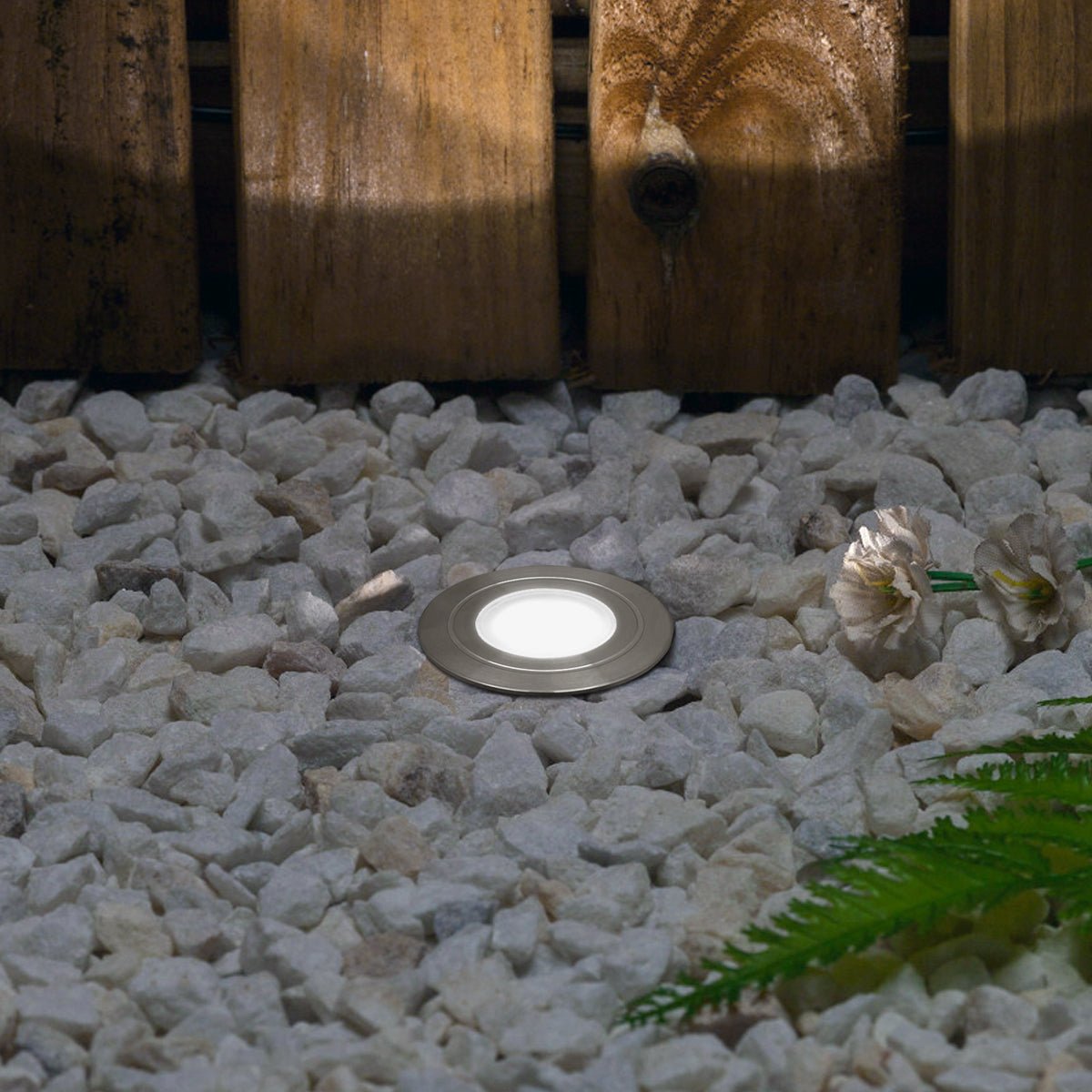 1.5W LED Ground Light Brushed Chrome IP67 Cool White 6500K GL13CW - Energy Light Bulbs - Free delivery on all orders