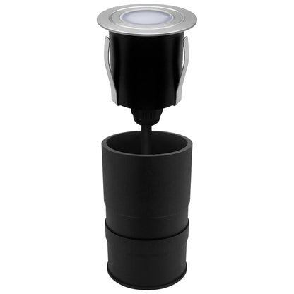 1.5W LED Ground Light Brushed Chrome IP67 Cool White 6500K GL13CW - Energy Light Bulbs - Free delivery on all orders