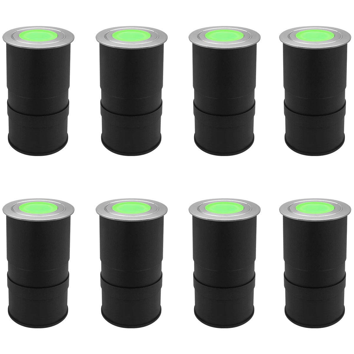 1.5W LED Ground Light Brushed Chrome IP67 Green GL15G - Energy Light Bulbs - Free delivery on all orders