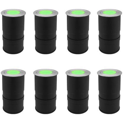 1.5W LED Ground Light Brushed Chrome IP67 Green GL15G - Energy Light Bulbs - Free delivery on all orders