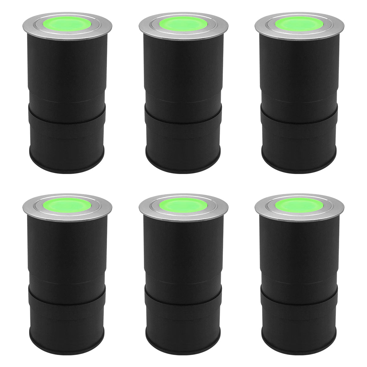 1.5W LED Ground Light Brushed Chrome IP67 Green GL15G - Energy Light Bulbs - Free delivery on all orders