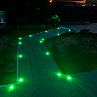 1.5W LED Ground Light Brushed Chrome IP67 Green GL15G - Energy Light Bulbs - Free delivery on all orders