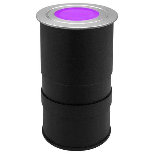 1.5W LED Ground Light Brushed Chrome IP67 Purple GL17P - Energy Light Bulbs - Free delivery on all orders