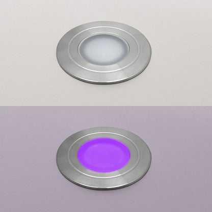 1.5W LED Ground Light Brushed Chrome IP67 Purple GL17P - Energy Light Bulbs - Free delivery on all orders