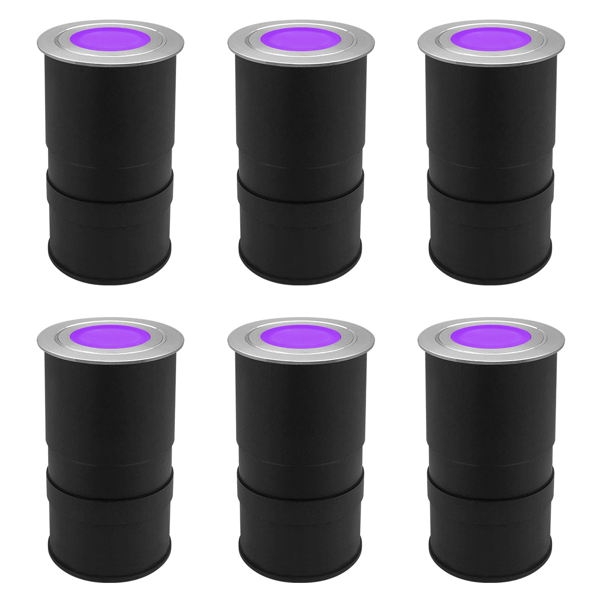 1.5W LED Ground Light Brushed Chrome IP67 Purple GL17P - Energy Light Bulbs - Free delivery on all orders