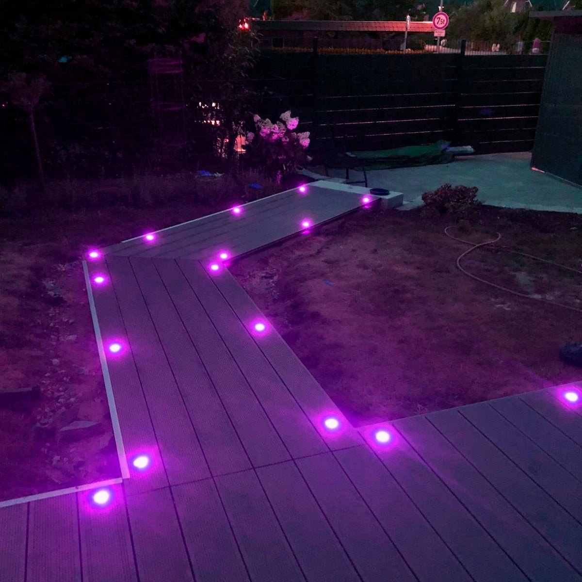 1.5W LED Ground Light Brushed Chrome IP67 Purple GL17P - Energy Light Bulbs - Free delivery on all orders