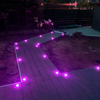 1.5W LED Ground Light Brushed Chrome IP67 Purple GL17P - Energy Light Bulbs - Free delivery on all orders