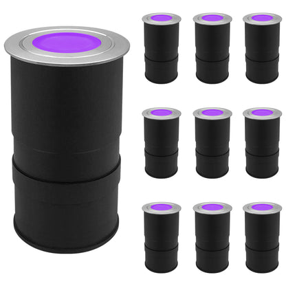 1.5W LED Ground Light Brushed Chrome IP67 Purple GL17P - Energy Light Bulbs - Free delivery on all orders