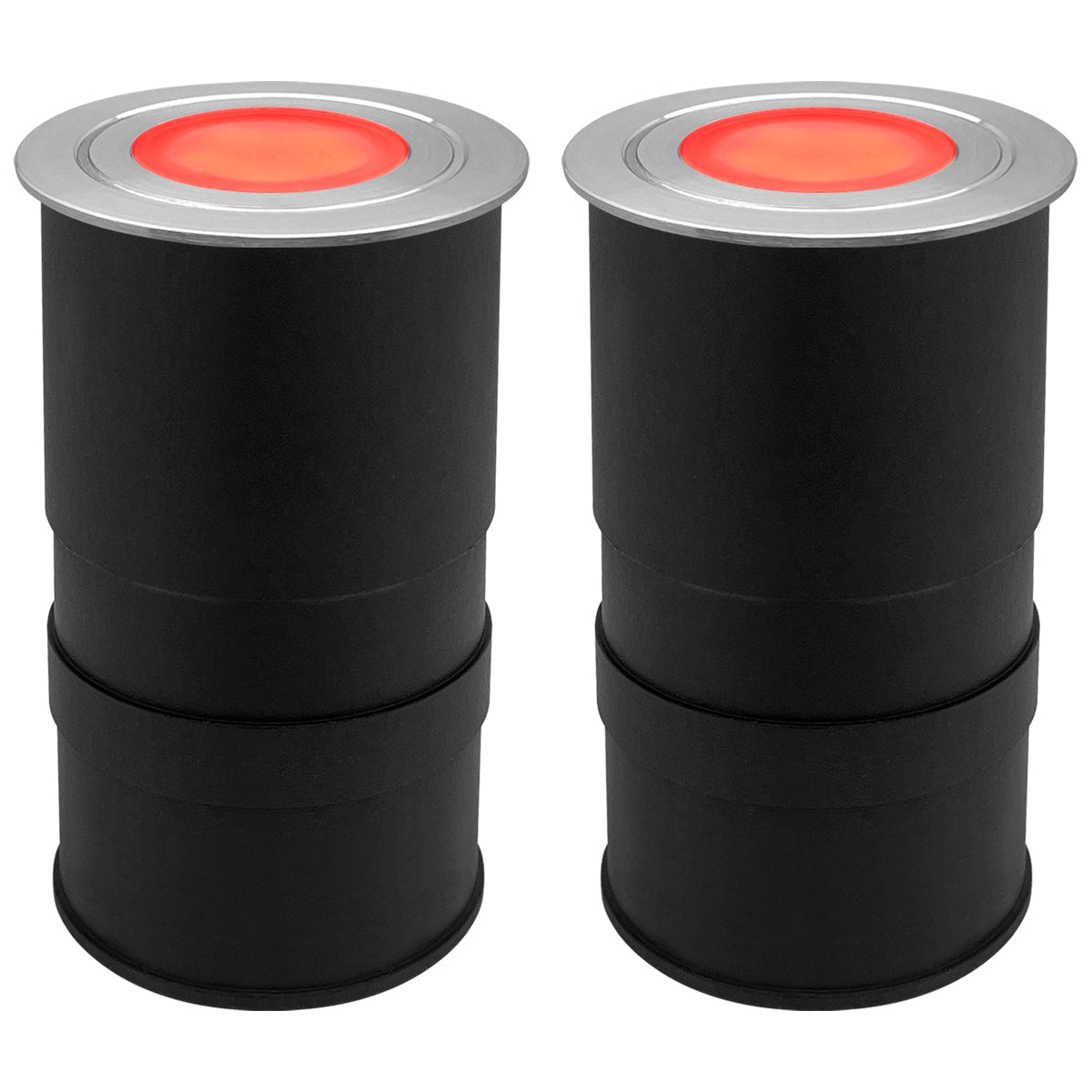 1.5W LED Ground Light Brushed Chrome IP67 Red GL14R - Energy Light Bulbs - Free delivery on all orders