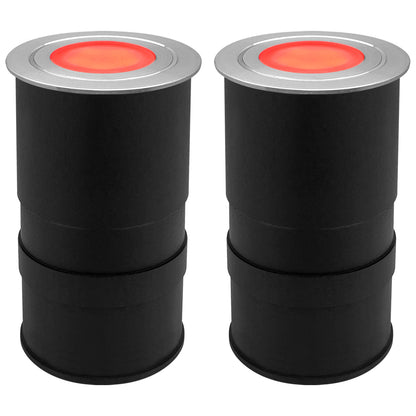 1.5W LED Ground Light Brushed Chrome IP67 Red GL14R - Energy Light Bulbs - Free delivery on all orders