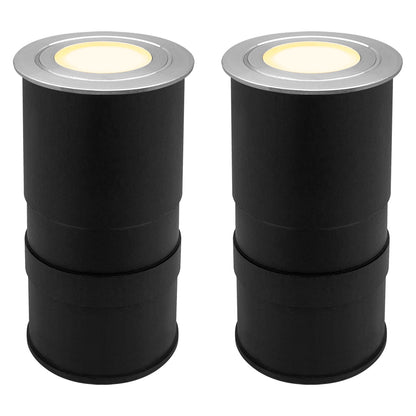 1.5W LED Ground Light Brushed Chrome IP67 Warm White 3000K - Energy Light Bulbs - Free delivery on all orders