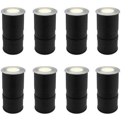 1.5W LED Ground Light Brushed Chrome IP67 Warm White 3000K - Energy Light Bulbs - Free delivery on all orders