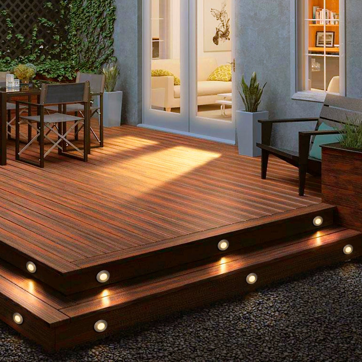 1.5W LED Ground Light Brushed Chrome IP67 Warm White 3000K - Energy Light Bulbs - Free delivery on all orders