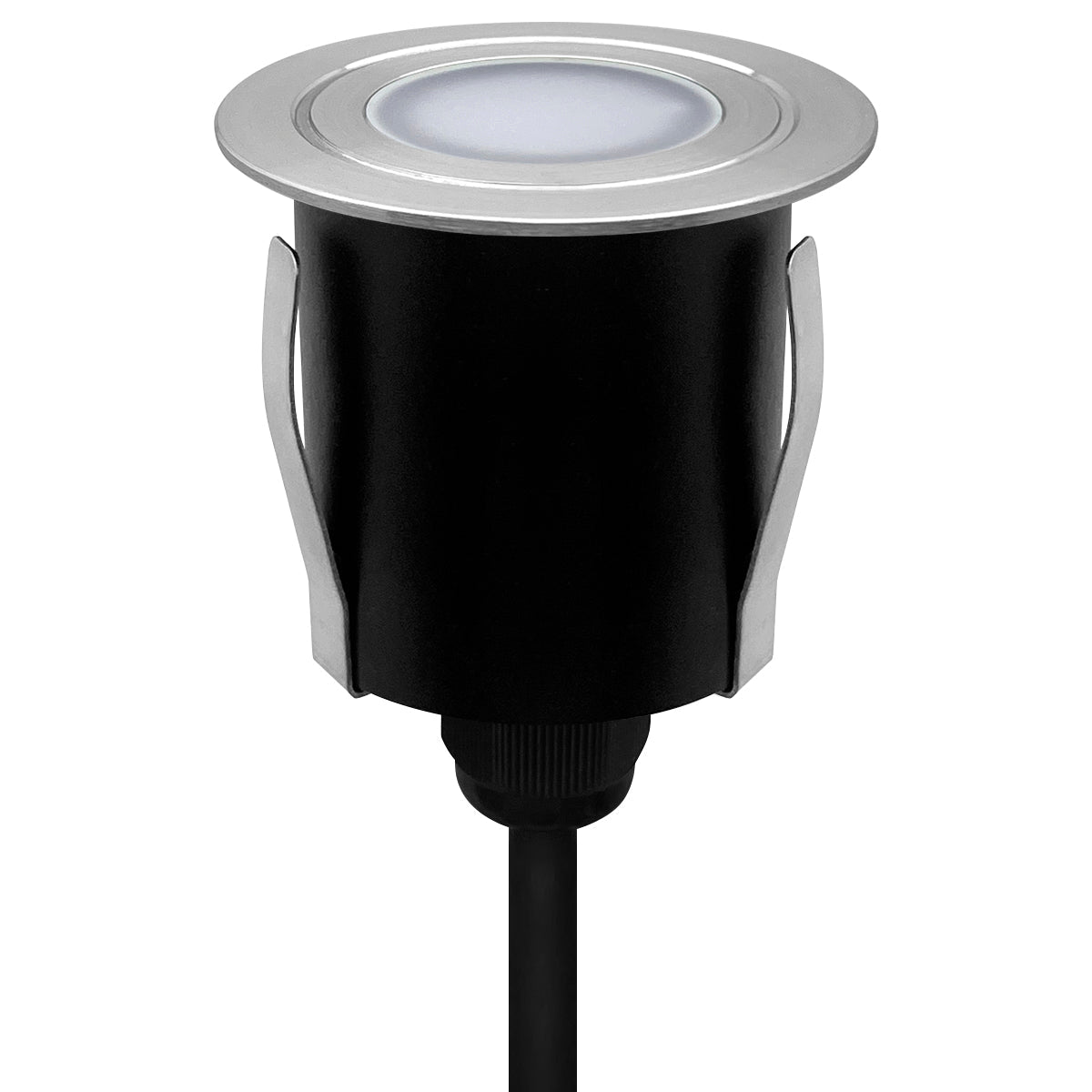 1.5W LED Ground Light Brushed Chrome IP67 Warm White 3000K - Energy Light Bulbs - Free delivery on all orders