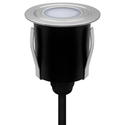 1.5W LED Ground Light Brushed Chrome IP67 Warm White 3000K - Energy Light Bulbs - Free delivery on all orders