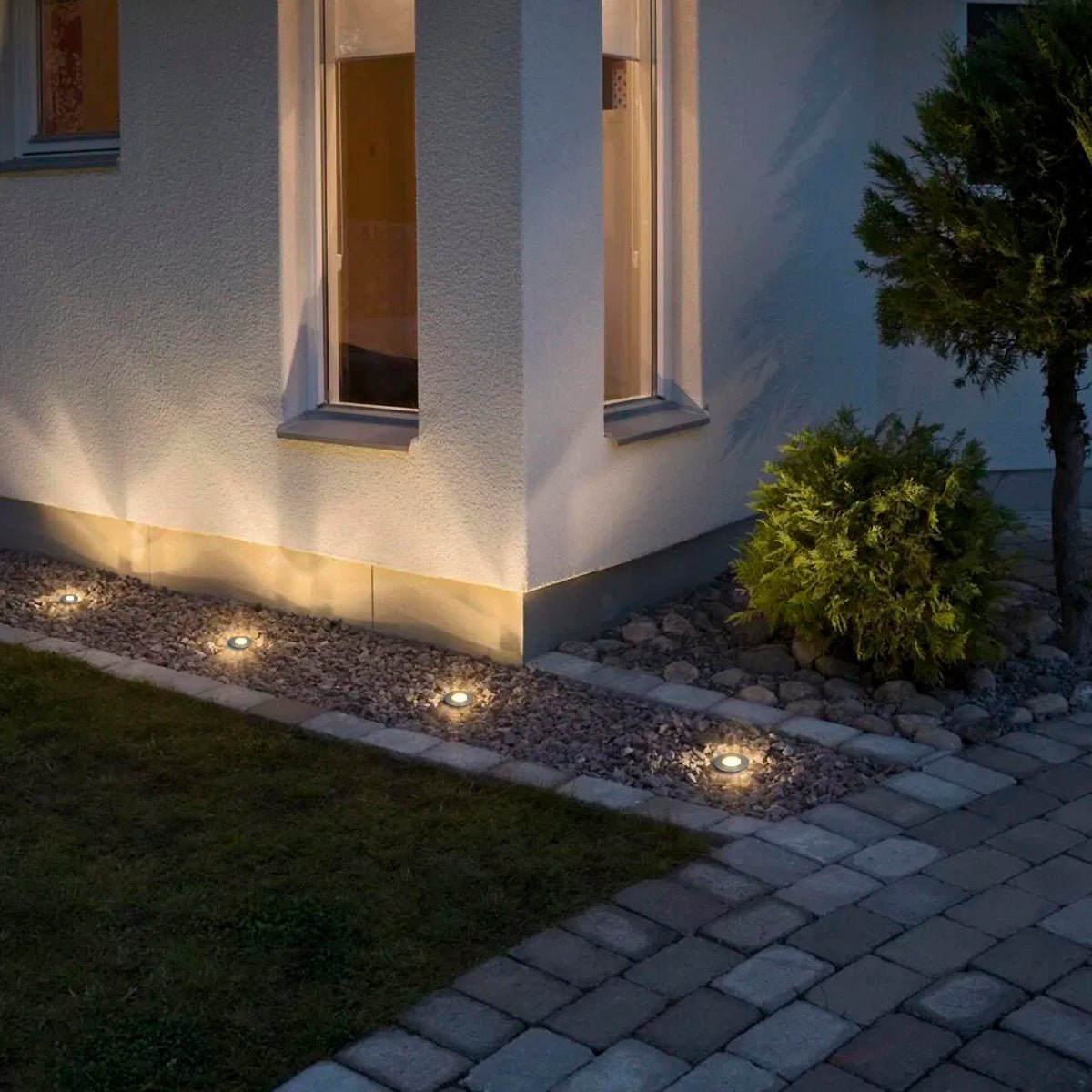 1.5W LED Ground Light Brushed Chrome IP67 Warm White 3000K - Energy Light Bulbs - Free delivery on all orders