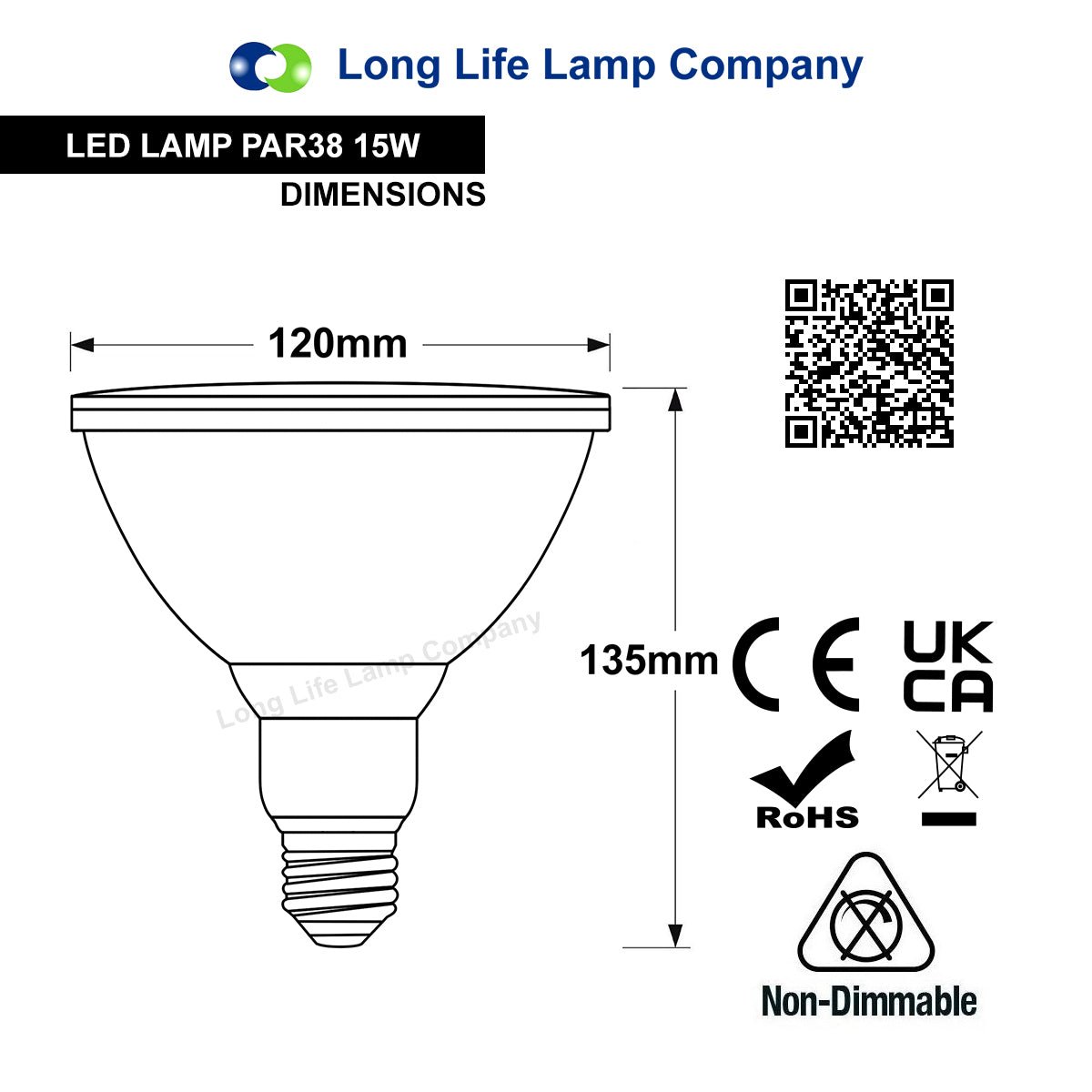 15w LED PAR38 Coloured Outdoor Garden Spot Light Bulb E27 - Free delivery on all orders