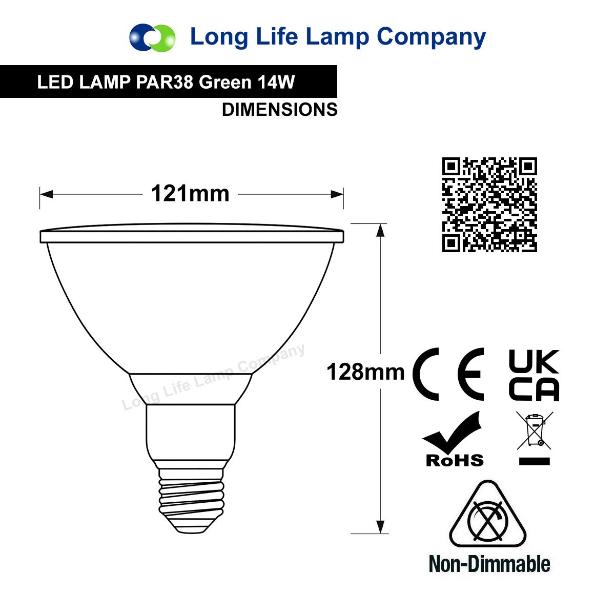 15w LED PAR38 Coloured Outdoor Garden Spot Light Bulb E27 - Free delivery on all orders