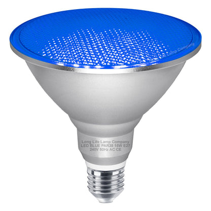 15w LED PAR38 Coloured Outdoor Garden Spot Light Bulb E27 - Free delivery on all orders