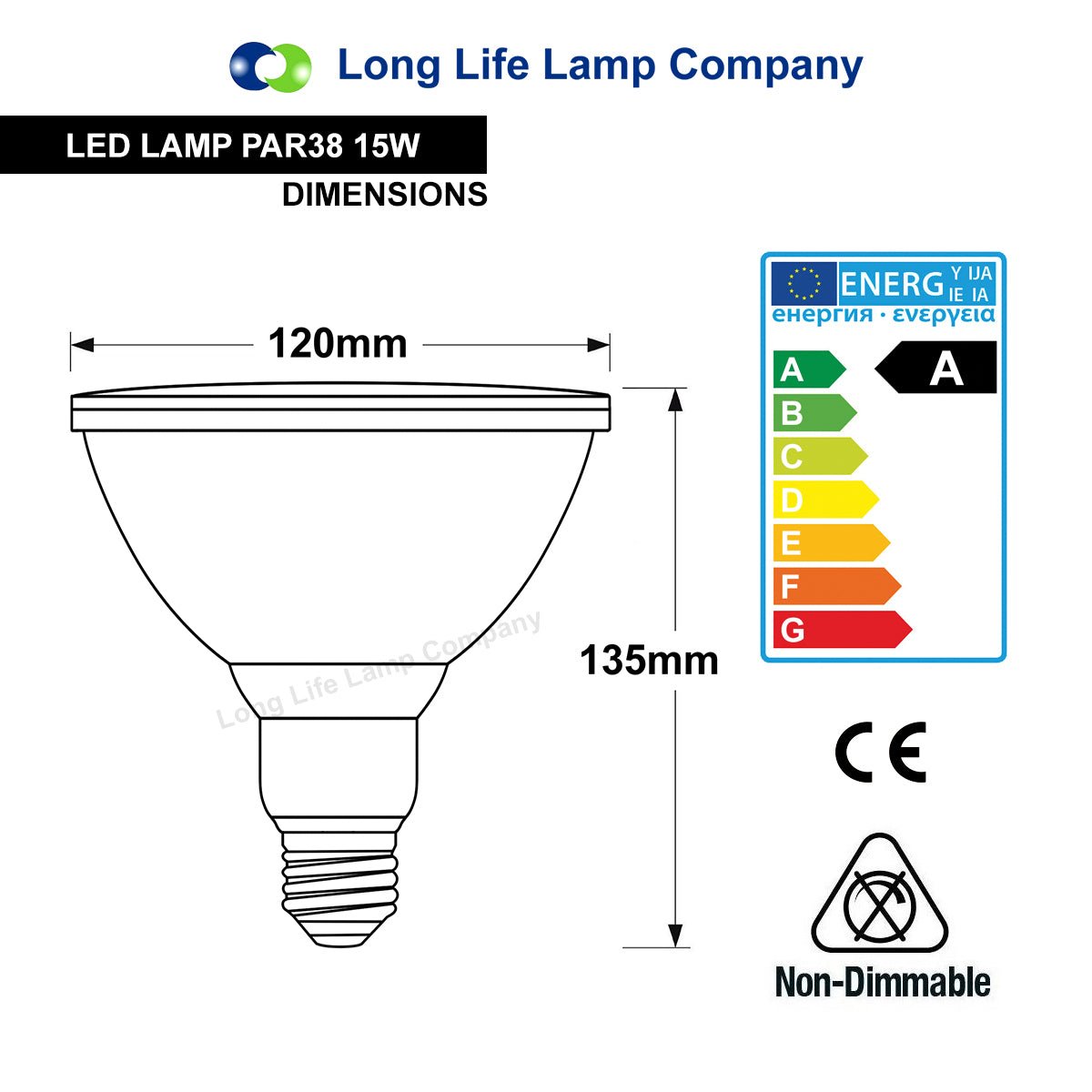 15w LED PAR38 Coloured Outdoor Garden Spot Light Bulb E27 - Energy Light Bulbs - Free delivery on all orders