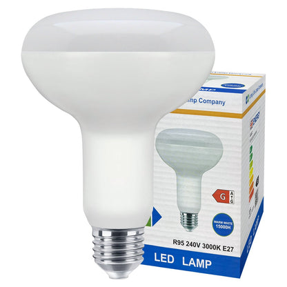 15w LED R95 E27 Warm White Replacment for Reflector R95 LED - Energy Light Bulbs - Free delivery on all orders
