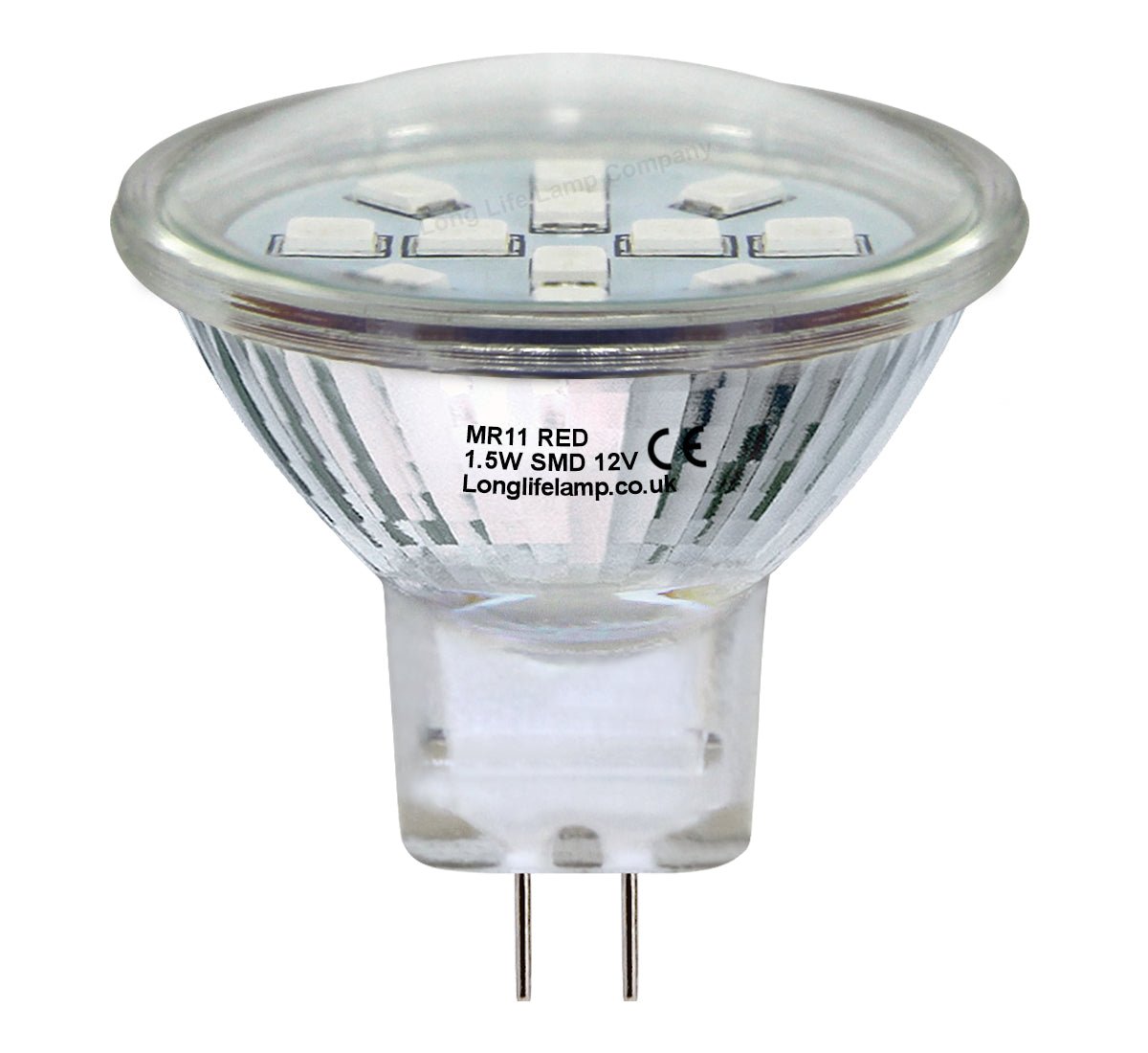 1.5w LED Red Light Bulb Spot Lamp MR11 - Energy Light Bulbs - Free delivery on all orders