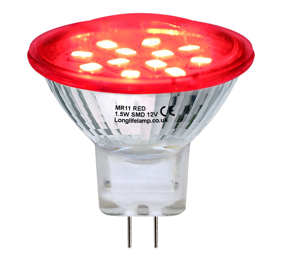 1.5w LED Red Light Bulb Spot Lamp MR11 - Energy Light Bulbs - Free delivery on all orders