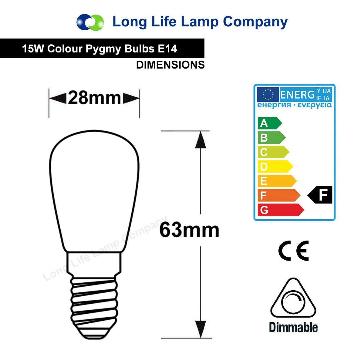 15w Pygmy YELLOW B22 or E14 - Free delivery on all orders