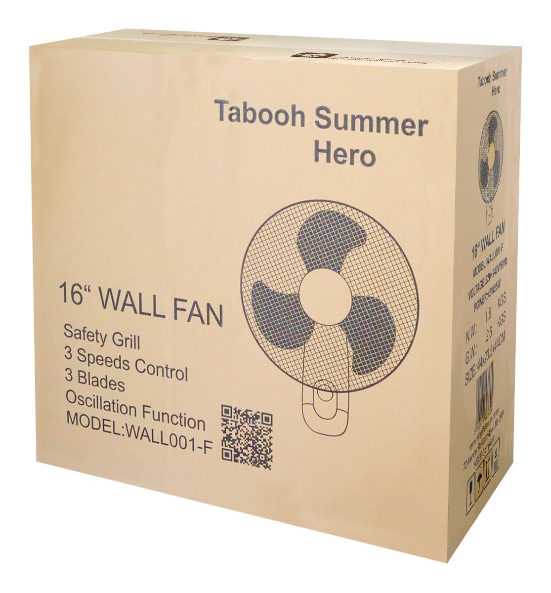 16 Inch Oscillating Wall Fan with Remote, Timer & 3 Speeds - Energy Light Bulbs - Free delivery on all orders