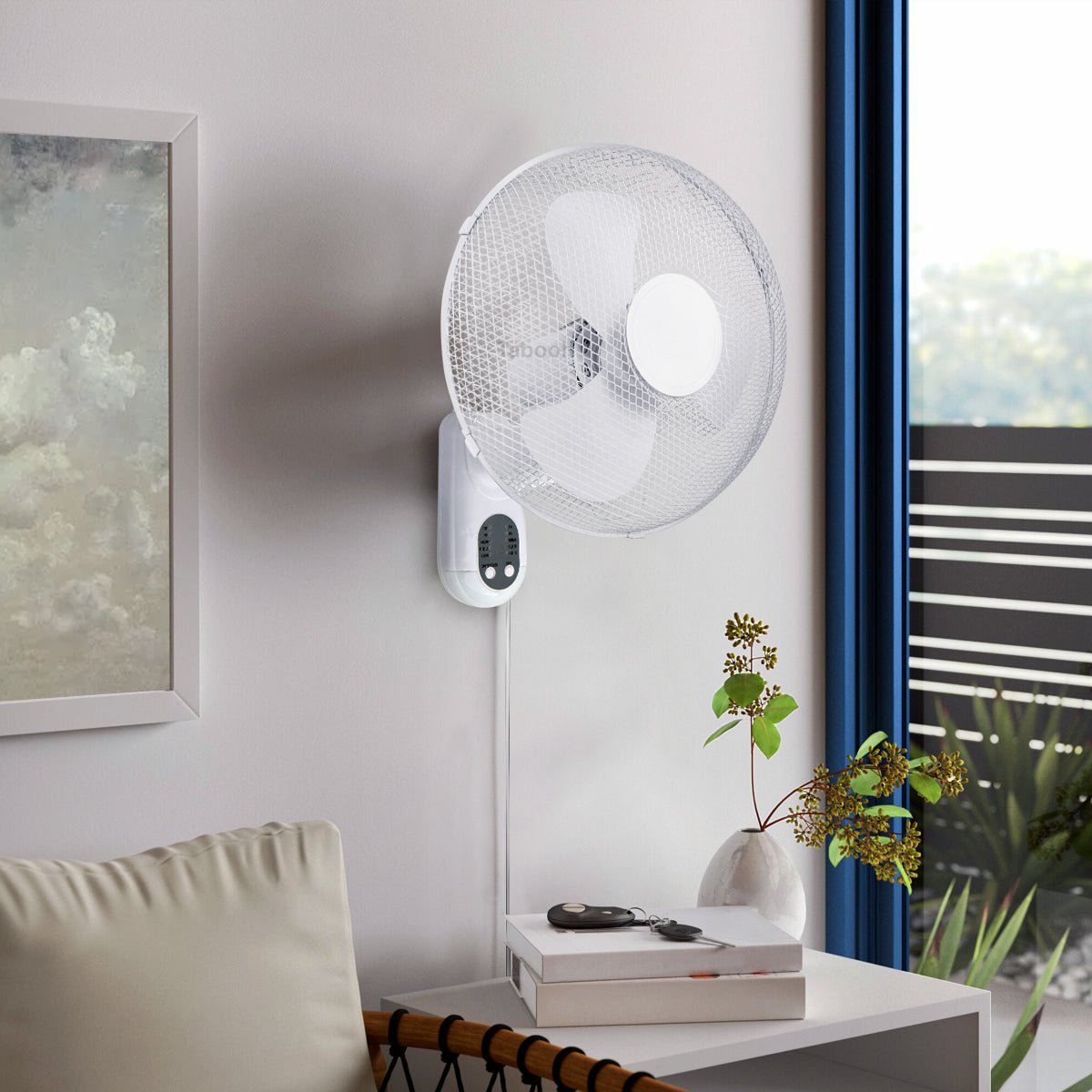 16 Inch Oscillating Wall Fan with Remote, Timer & 3 Speeds - Energy Light Bulbs - Free delivery on all orders