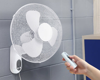 16 Inch Oscillating Wall Fan with Remote, Timer & 3 Speeds - Energy Light Bulbs - Free delivery on all orders