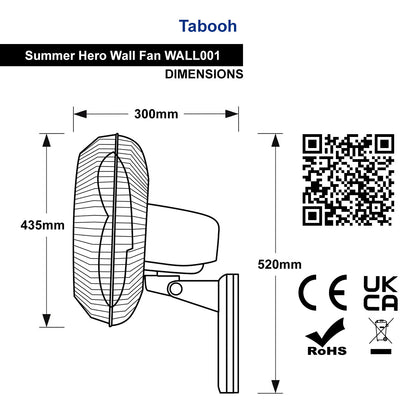 16 Inch Oscillating Wall Fan with Remote, Timer & 3 Speeds - Energy Light Bulbs - Free delivery on all orders