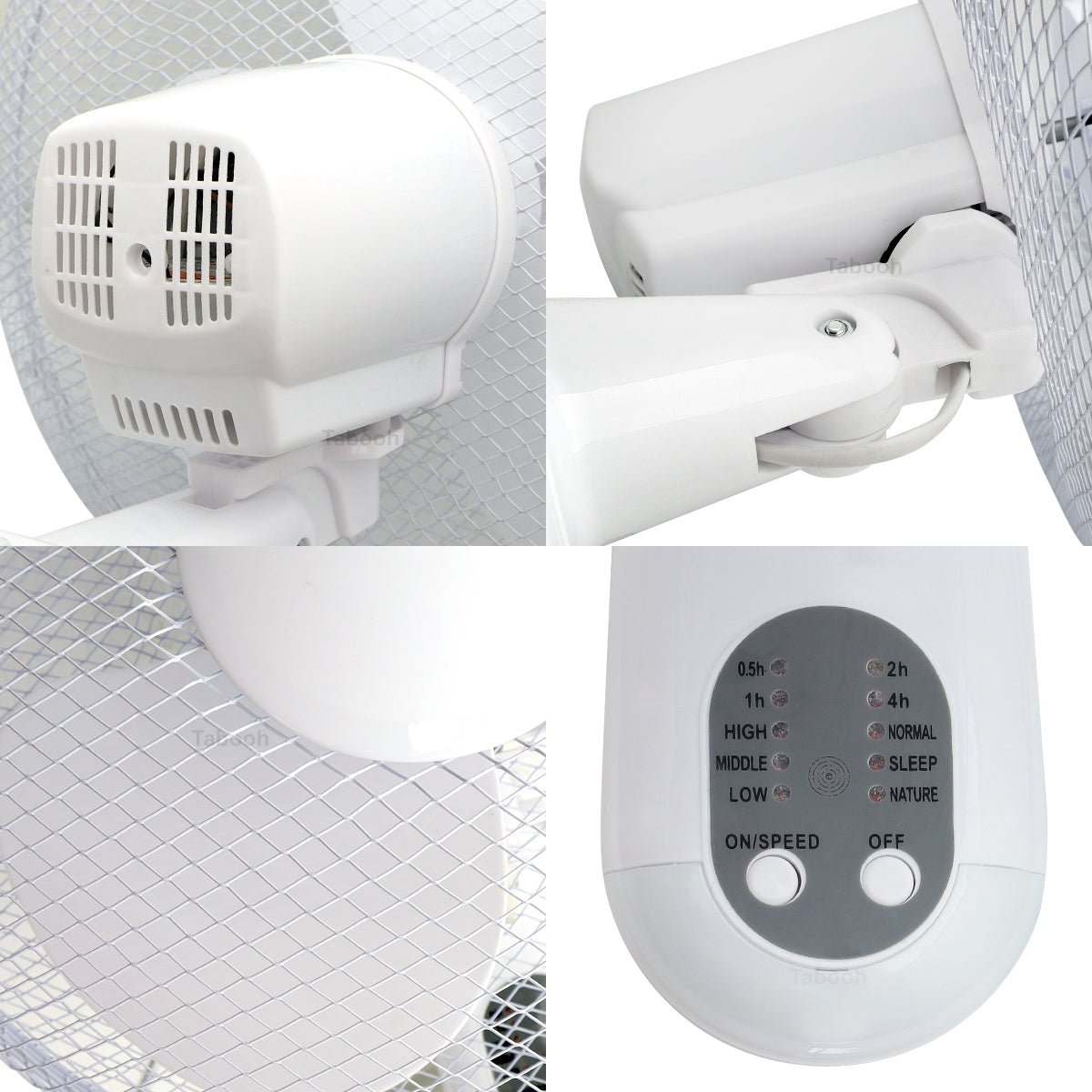 16 Inch Oscillating Wall Fan with Remote, Timer & 3 Speeds - Energy Light Bulbs - Free delivery on all orders