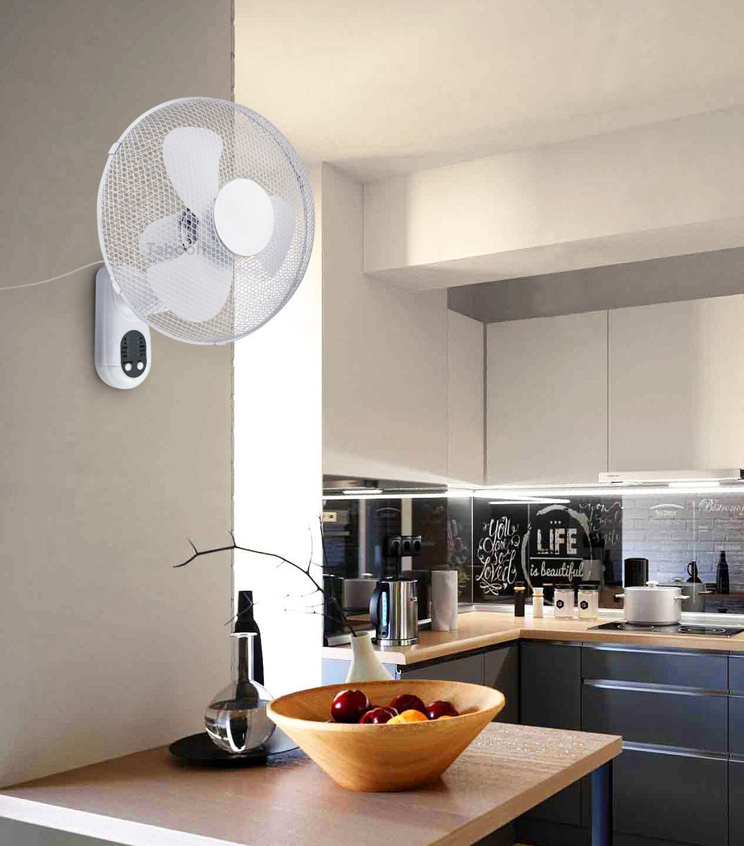 16 Inch Oscillating Wall Fan with Remote, Timer & 3 Speeds - Energy Light Bulbs - Free delivery on all orders