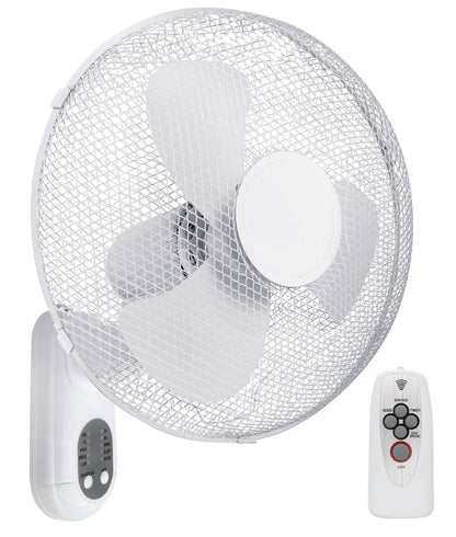 16 Inch Oscillating Wall Fan with Remote, Timer & 3 Speeds - Energy Light Bulbs - Free delivery on all orders