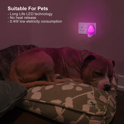 Automatic Pink LED Night Light Plug In Energy Saving Dusk 2 Dawn - Free delivery on all orders