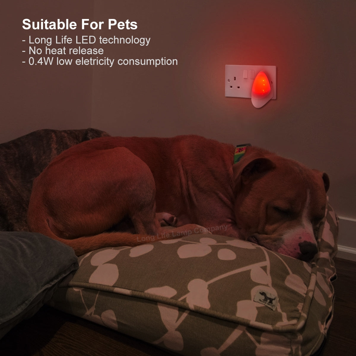 Automatic Red LED Night Light Plug In Energy Saving Dusk 2 Dawn - Free delivery on all orders