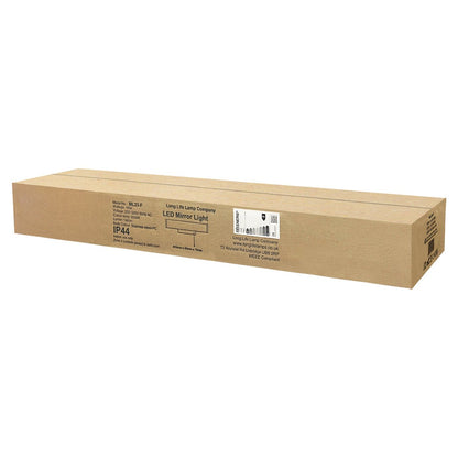 Bathroom mirror light packaging and product contents overview