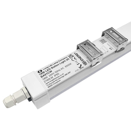 18w 2ft Industrial LED Batten Tube Light IP Rated Cool White T8 Fluorescent Replacement - Energy Light Bulbs - Free delivery on all orders
