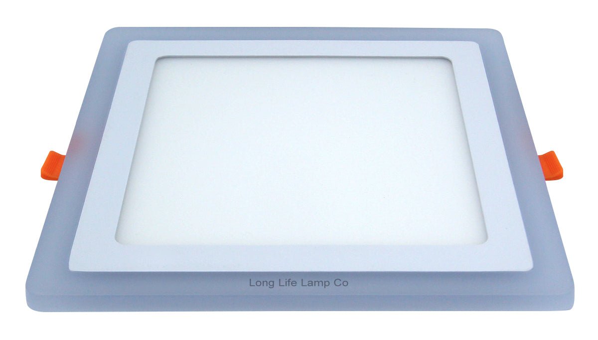 18w + 6w Square Recessed LED Ceiling Panel Light Dual Colour Cool White/Blue - Energy Light Bulbs - Free delivery on all orders