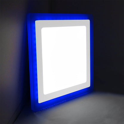 18w + 6w Square Recessed LED Ceiling Panel Light Dual Colour Cool White/Blue - Energy Light Bulbs - Free delivery on all orders