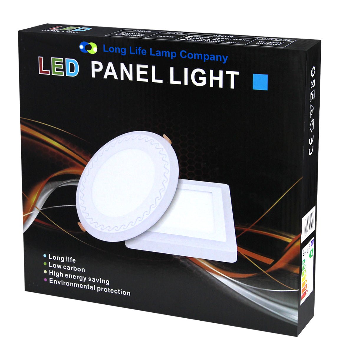 18w + 6w Square Recessed LED Ceiling Panel Light Dual Colour Cool White/Blue - Energy Light Bulbs - Free delivery on all orders