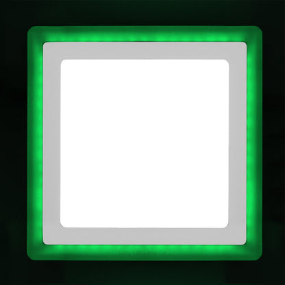 18w + 6w Square Recessed LED Ceiling Panel Light Dual Colour Cool White/Green - Energy Light Bulbs - Free delivery on all orders