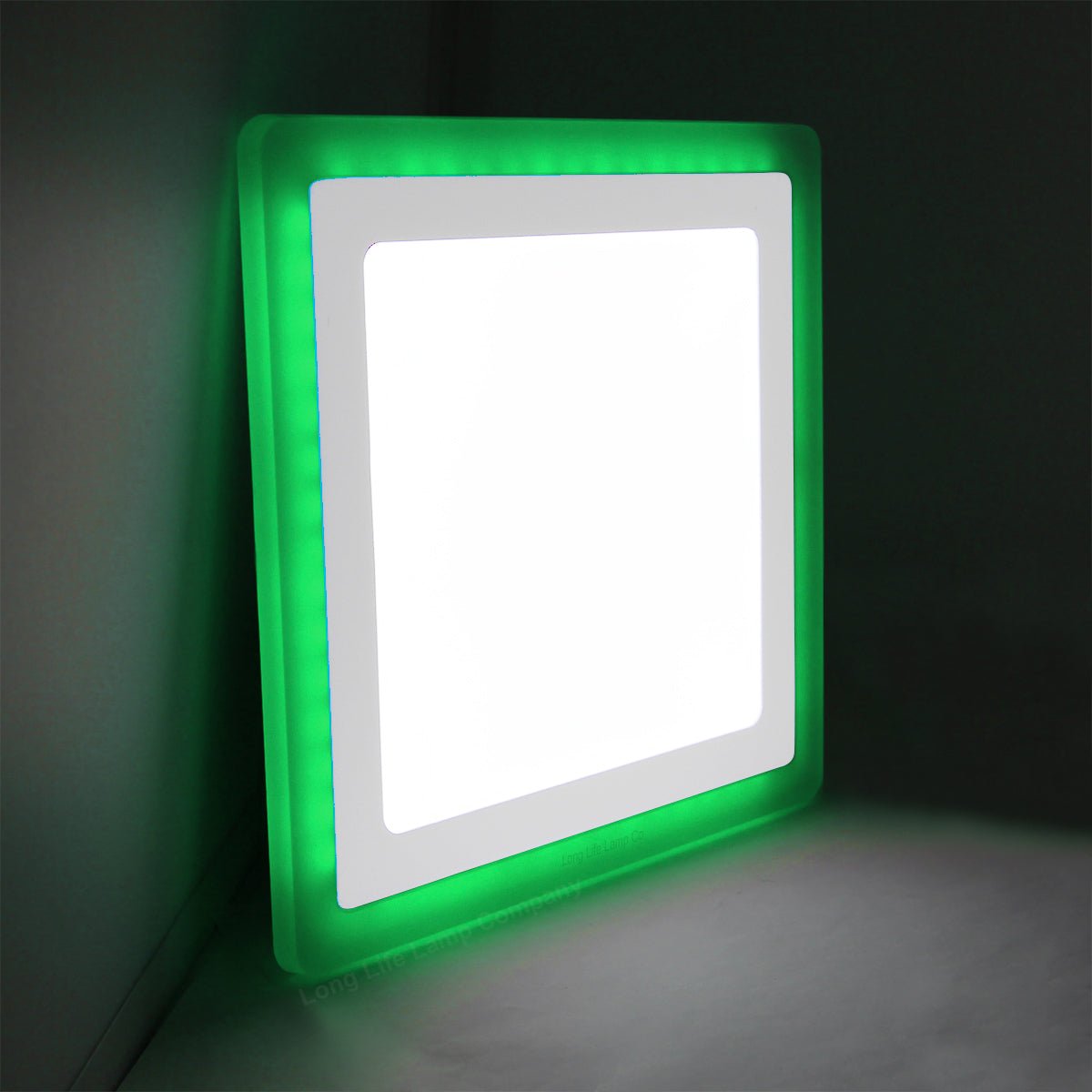 18w + 6w Square Recessed LED Ceiling Panel Light Dual Colour Cool White/Green - Energy Light Bulbs - Free delivery on all orders